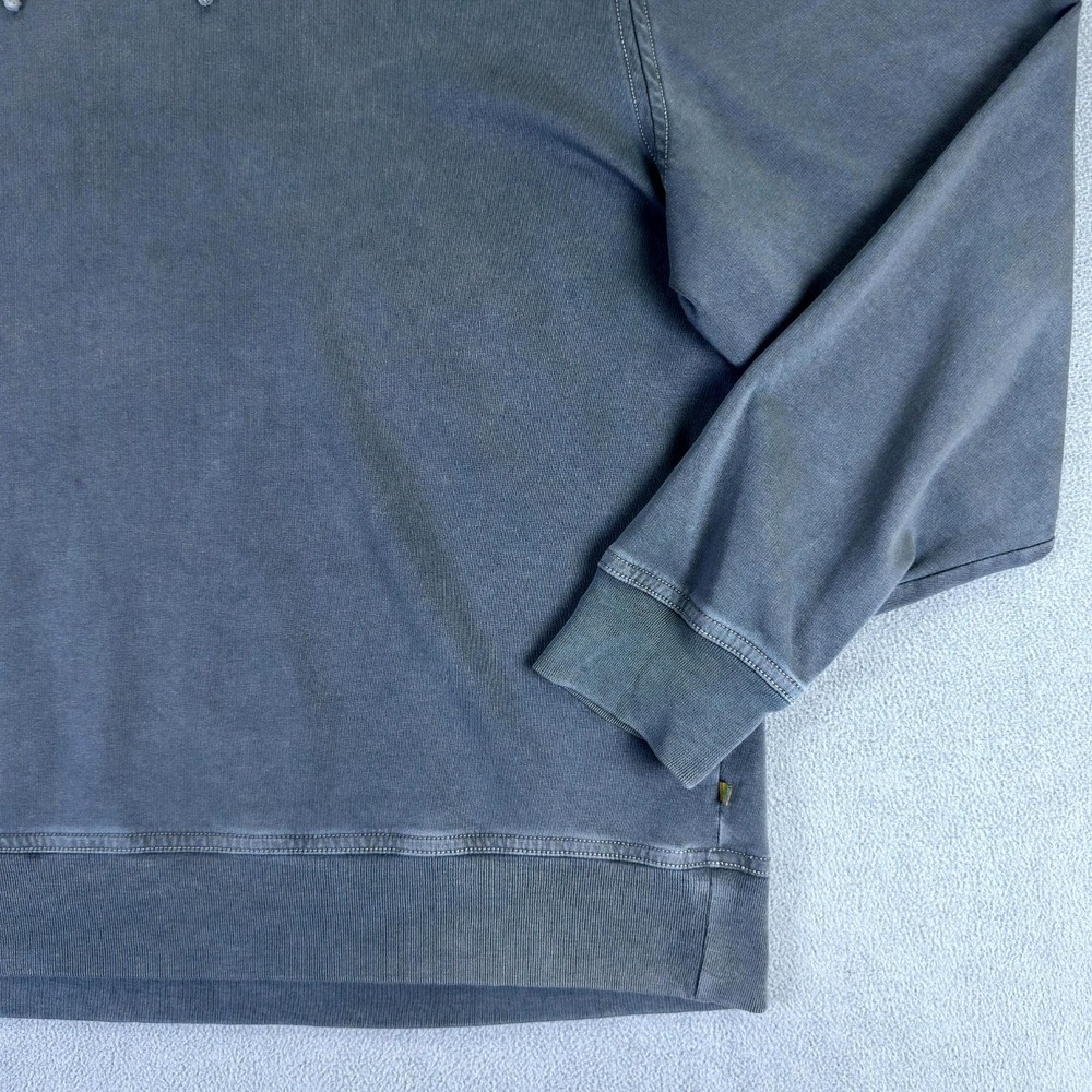 True Grit Hoodie XL Grey Jersey Cotton Fleece Baggy Comfort Cozy Minimalist - Picture 5 of 9